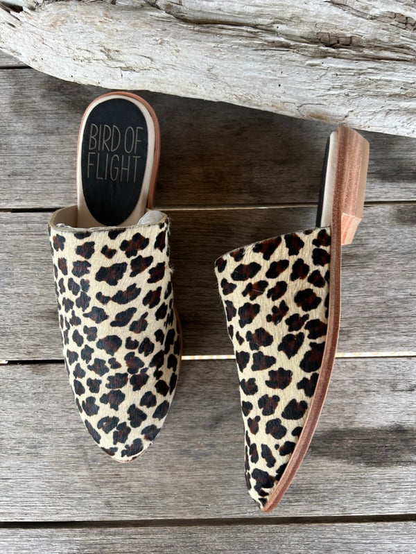 SAMPLE SALE: leopard print hair calf mules.  size 7